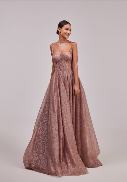 Glitter Tulle Gown