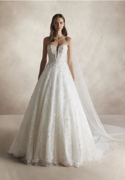 Embellished Tulle Wedding Dress