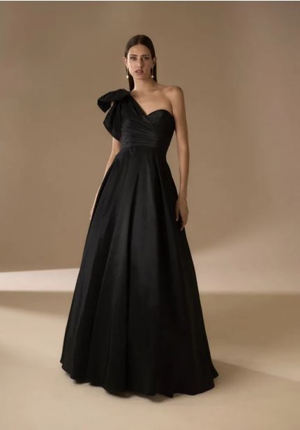 One-Shoulder Taffeta Dress