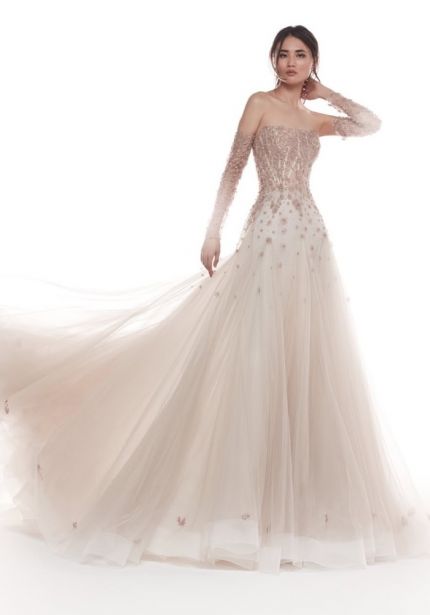 Embellished Tulle Wedding Dress