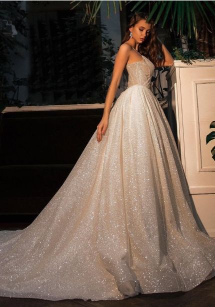 Glitter Tulle Wedding Dress
