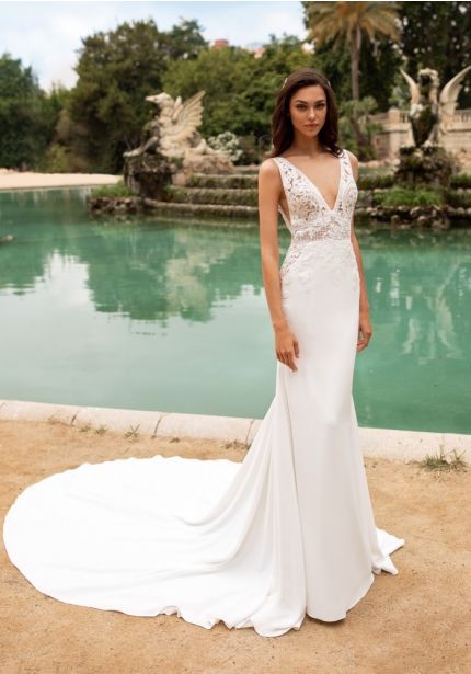 Beaded Wedding Dress With Low Back