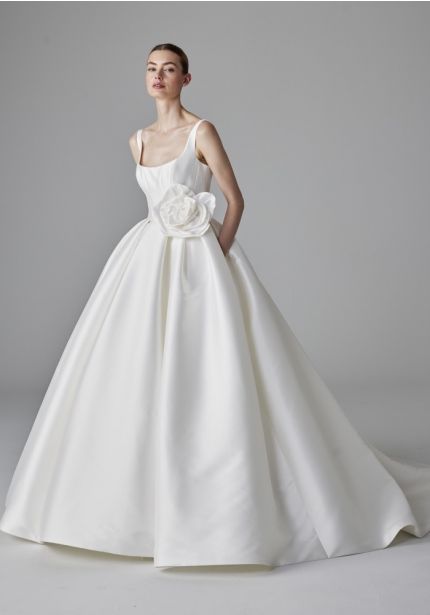 Backless Mikado Wedding Dress