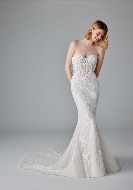 Embroidered Mermaid Wedding Dress