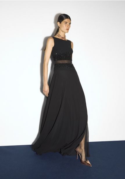 Beaded Chiffon Dress