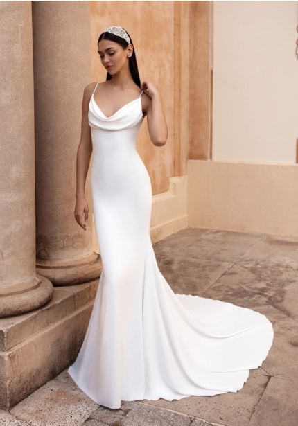 Mermaid Wedding Dress with Thin Straps