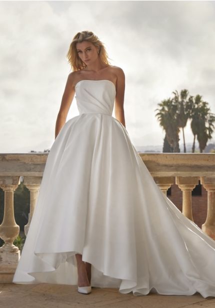 Mikado High-Low Wedding Dress