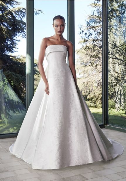 Draped Mikado Wedding Dress