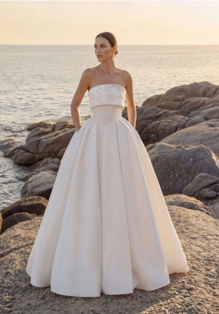 Beaded Mikado Wedding Dress