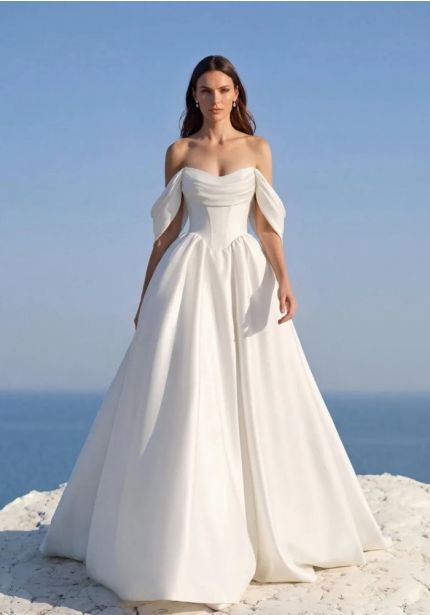 Basque Waist Mikado Ball Gown