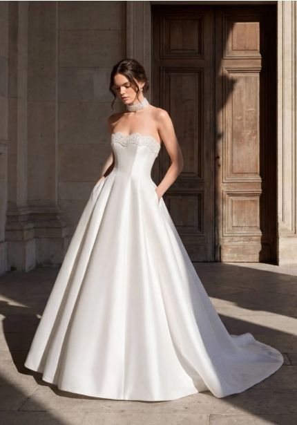Embellished Mikado Wedding Dress