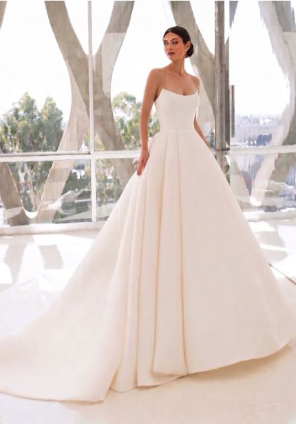 Off-Shoulder Mikado Wedding Dress