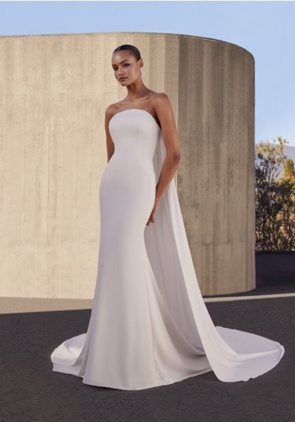 Minimalist Crepe Wedding Dress