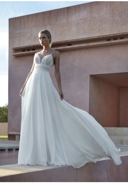 Embroidered Boho Wedding Dress