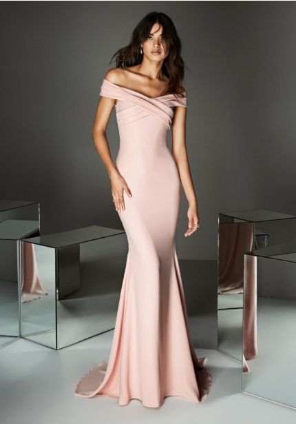 Draped Crepe Gown