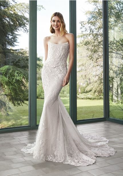 Embroidered Corset Wedding Dress