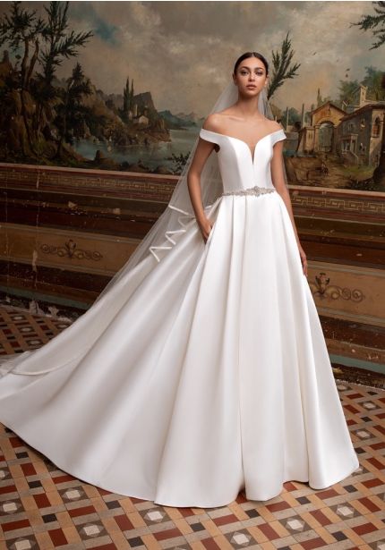 Off-Shoulder Mikado Ball Gown