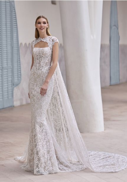 Embroidered Mermaid Wedding Dress