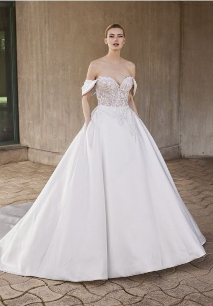 Beaded Mikado Wedding Dress