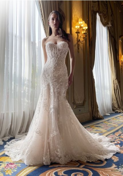Embroidered Corset Wedding Dress