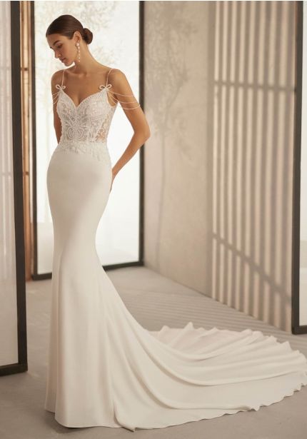 Embellished Backless Wedding Dress