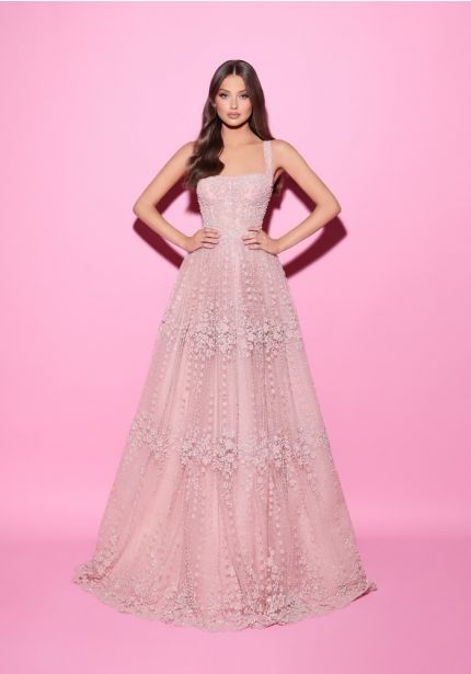 Embellished Floral Gown