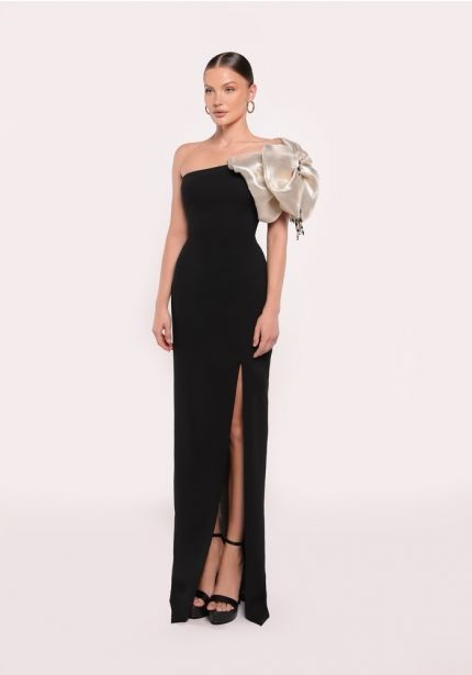 Bow-Detail Evening Gown