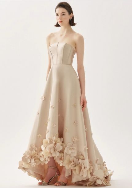 Floral Satin Gown