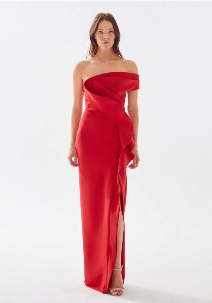 Draped Crepe Gown