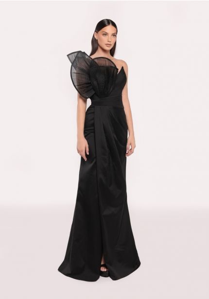 Draped Satin Gown