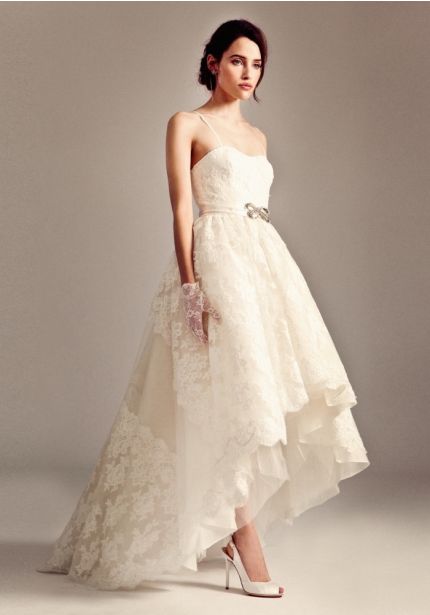 High-Low Lace Wedding Dress
