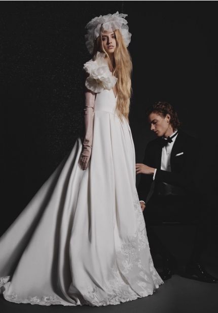 Mikado Wedding Dress With Low Back