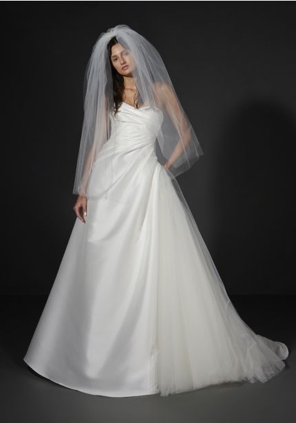 Draped Mikado Wedding Dress