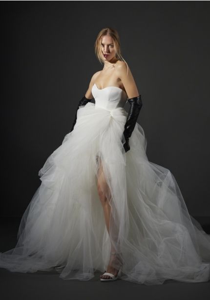 Strapless Ruffle Wedding Dress