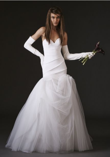 Draped Crepe Wedding Dress