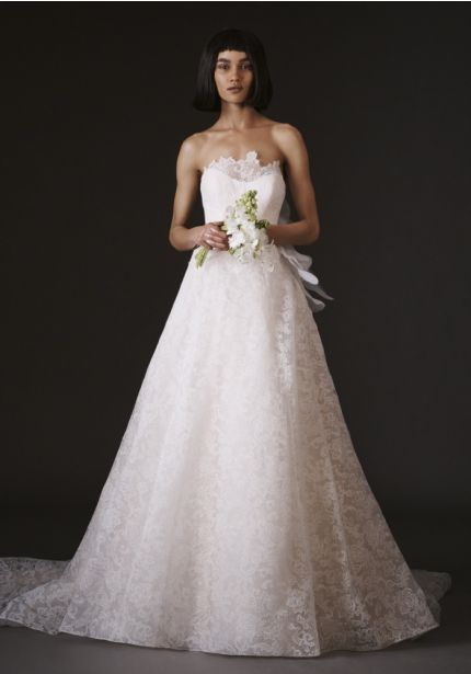 Strapless Lace Wedding Dress