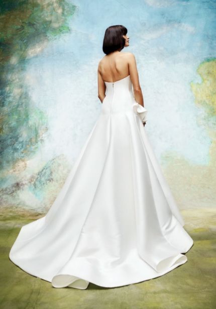 Draped Rose Mikado Wedding Dress