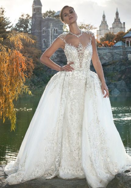 Embellished Tattoo-Effect Back Princess Ball Gown