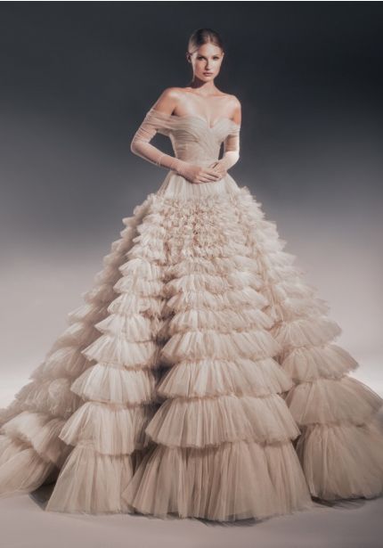 Ruffle Princess Wedding Dress