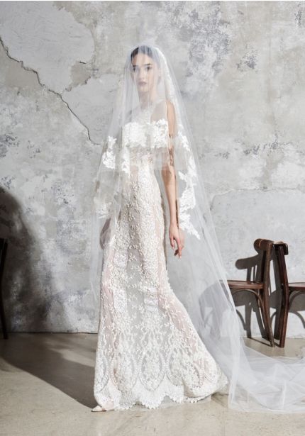 Heavily Beaded Sheer Wedding Dress