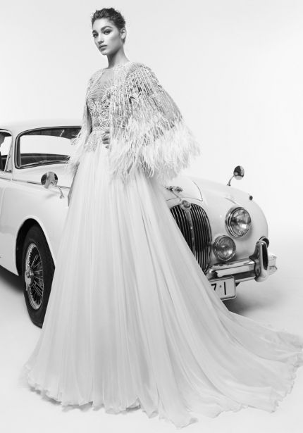 Embellished Chiffon Wedding Dress