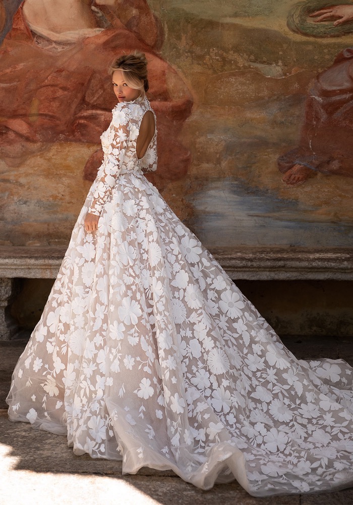 Elly Bride Clemency Long Sleeve Floral Wedding Dress HK | Designer ...