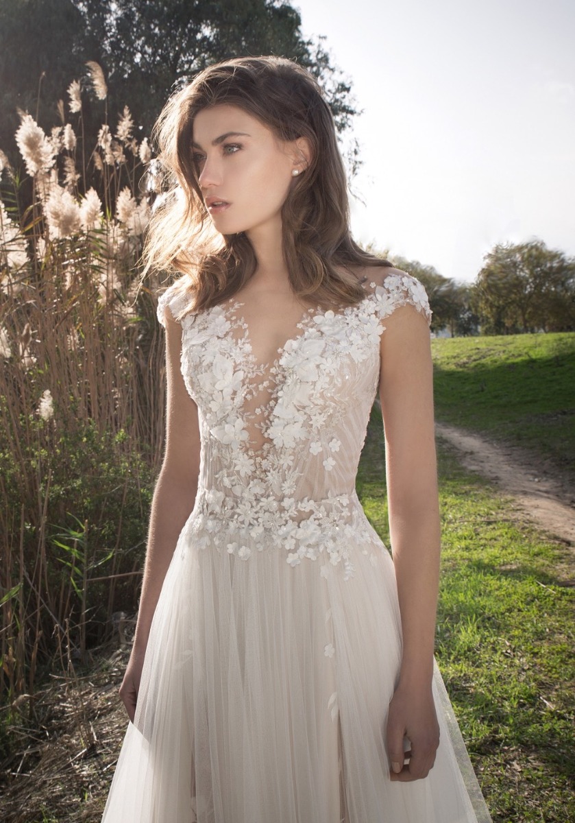 Helena Kolan | Flower Beaded Romantic Wedding Dress | Designer Bridal Room