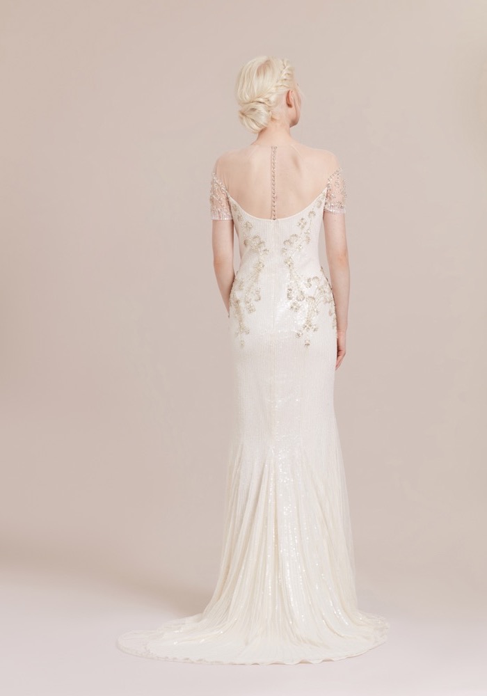 Jenny Packham Amalia Heavily Embellished Tulle Wedding Dress Designer Bridal Room 