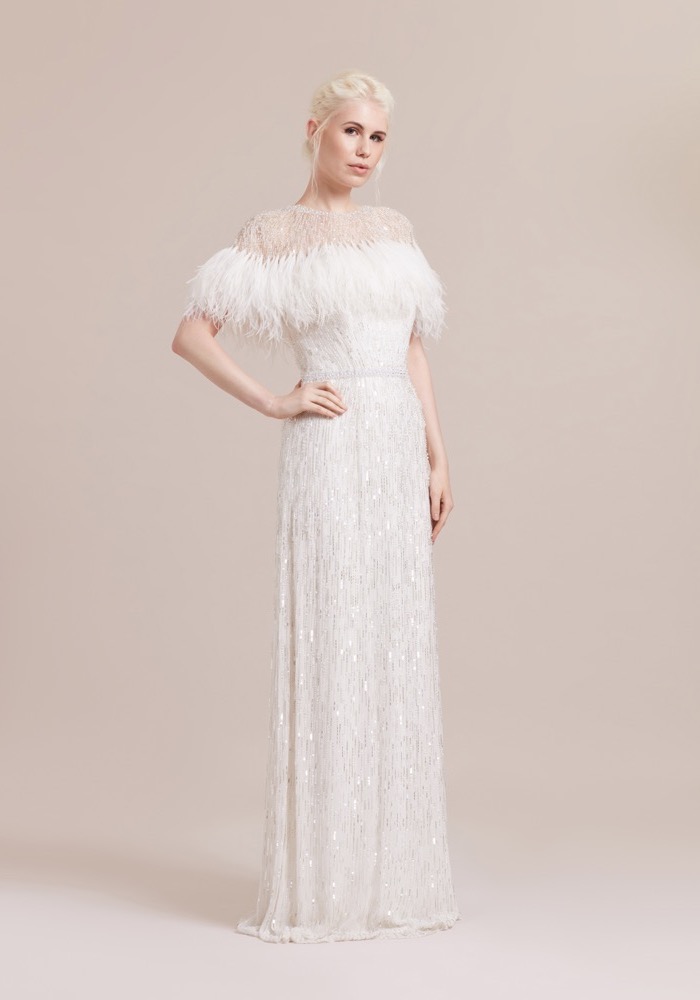 Jenny Packham | Bianca & Jagger Beaded Feather Wedding Dress | Designer ...