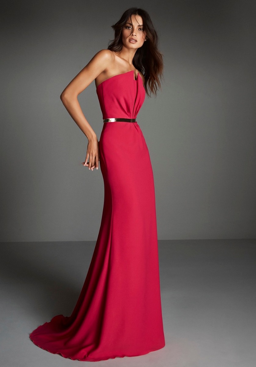 pronovias red dress