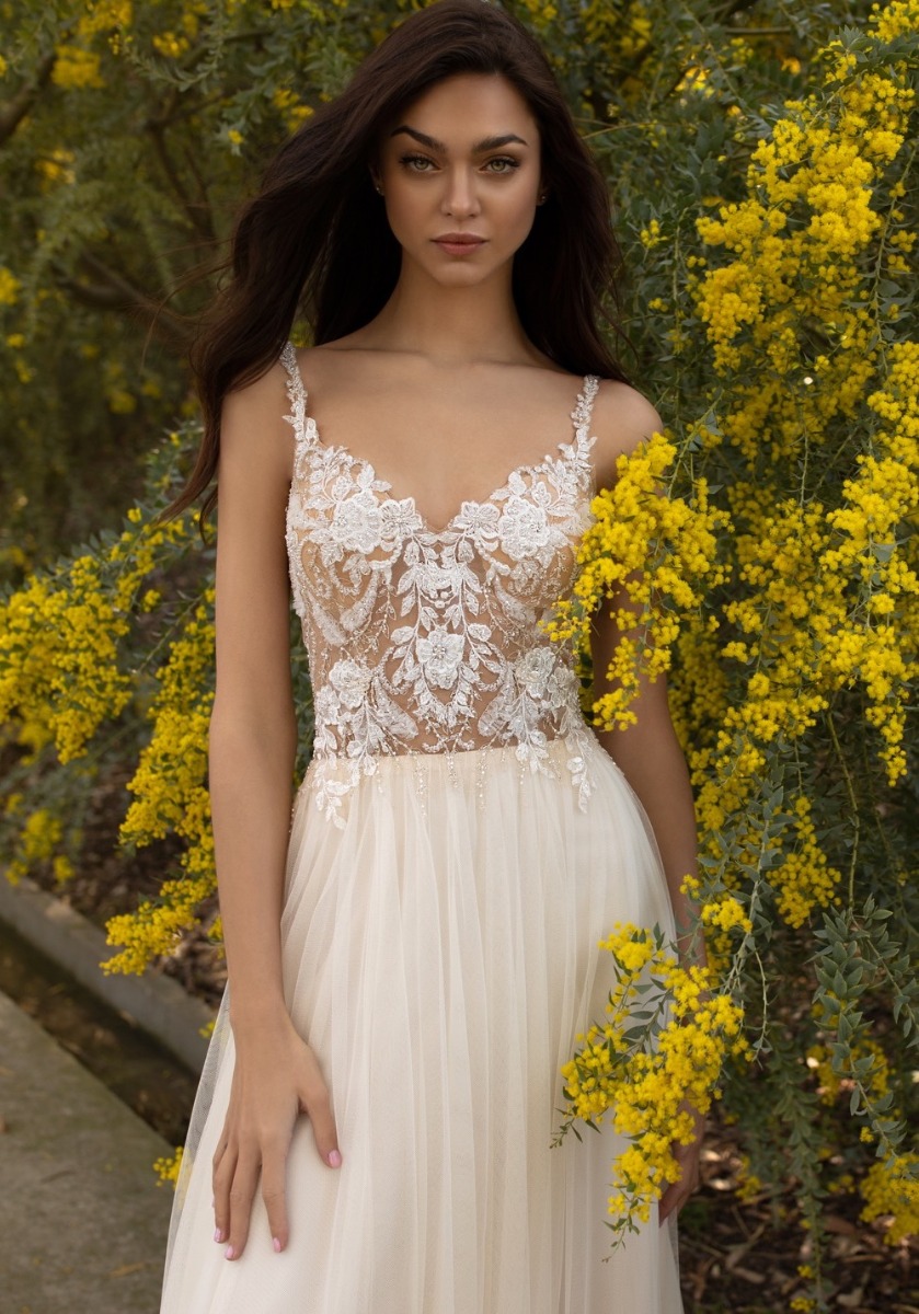 Pronovias | URSA Beaded Soft Tulle Wedding Dress ...