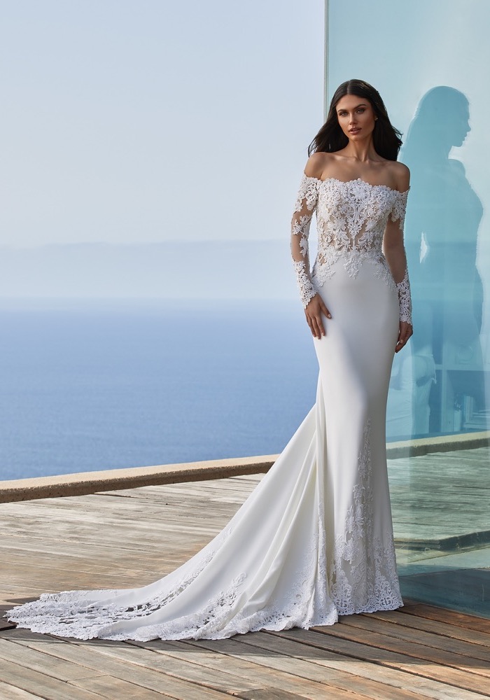 Pronovias DELLA Long Sleeves Wedding Dress HK | Designer Bridal Room