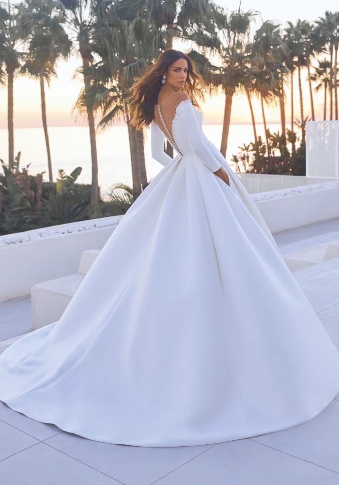 Pronovias Calypso Beaded Mikado Wedding Dress HK | Designer Bridal Room