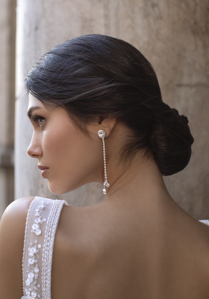 Diamante Fan Drop Earrings | Pagani